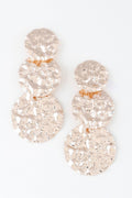 Triple Hammered Disc Earrings