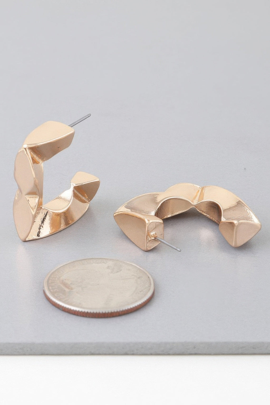 Geometric Cubic Hoop Earrings