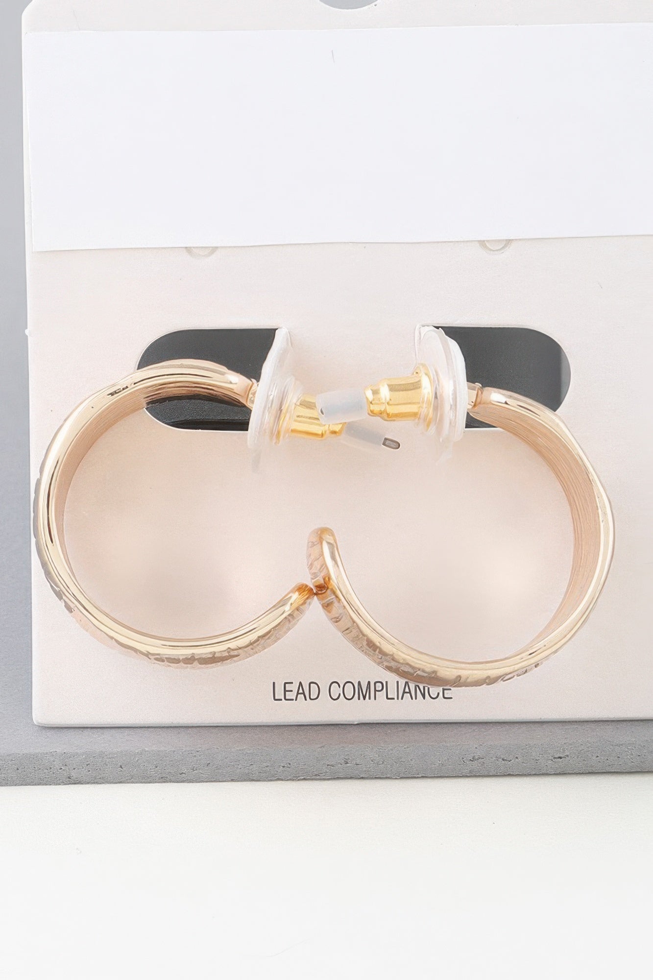 Abstract Cut Hoop Earrings