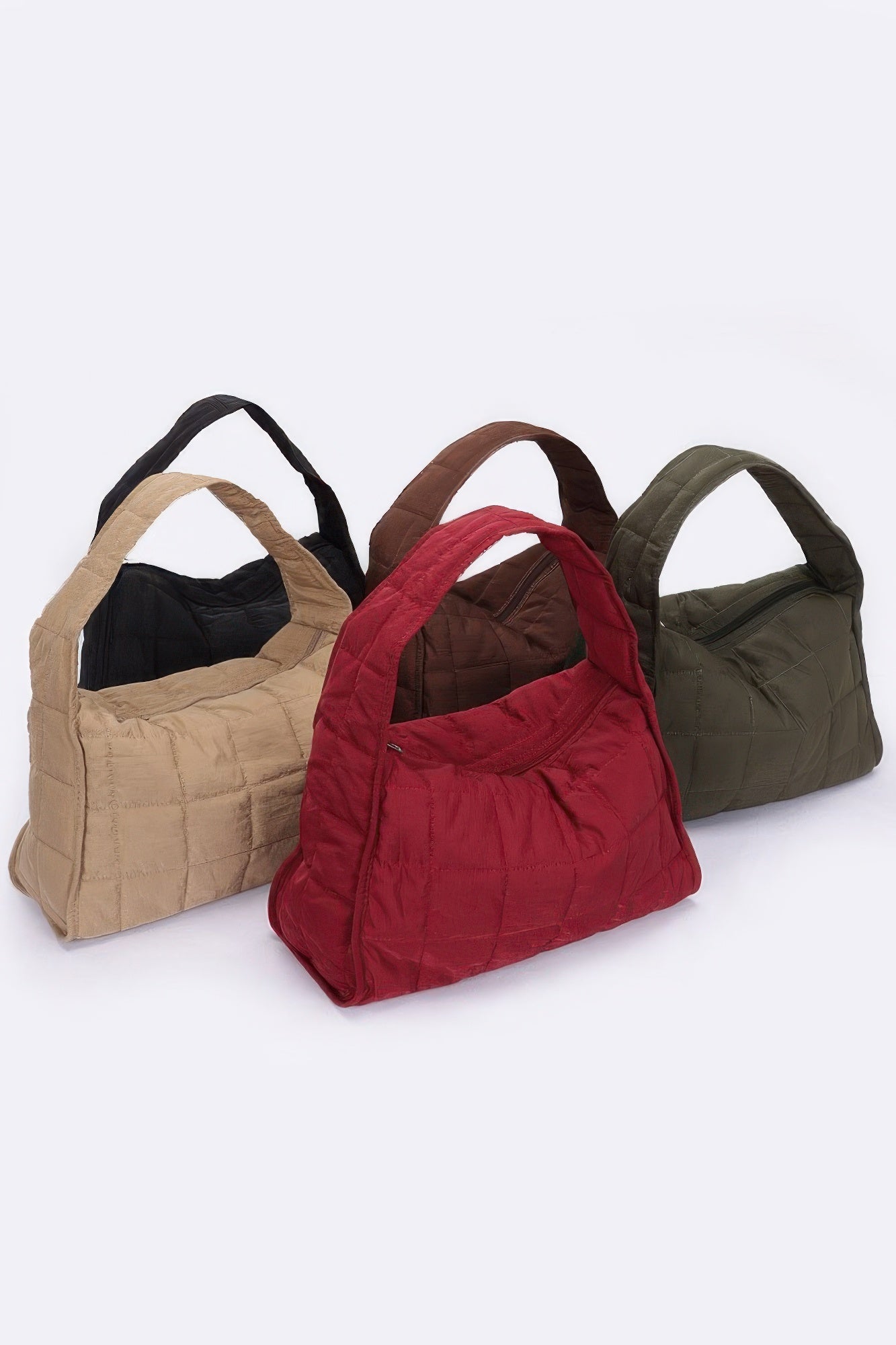 Quilted Nylon Shoulder Bag