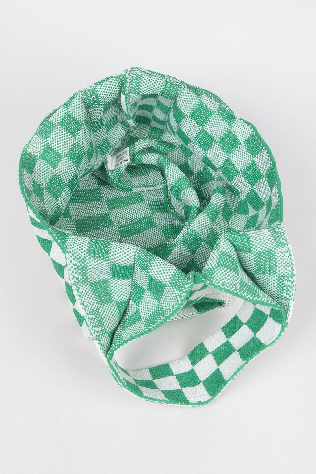Checker Poly Woven Bag