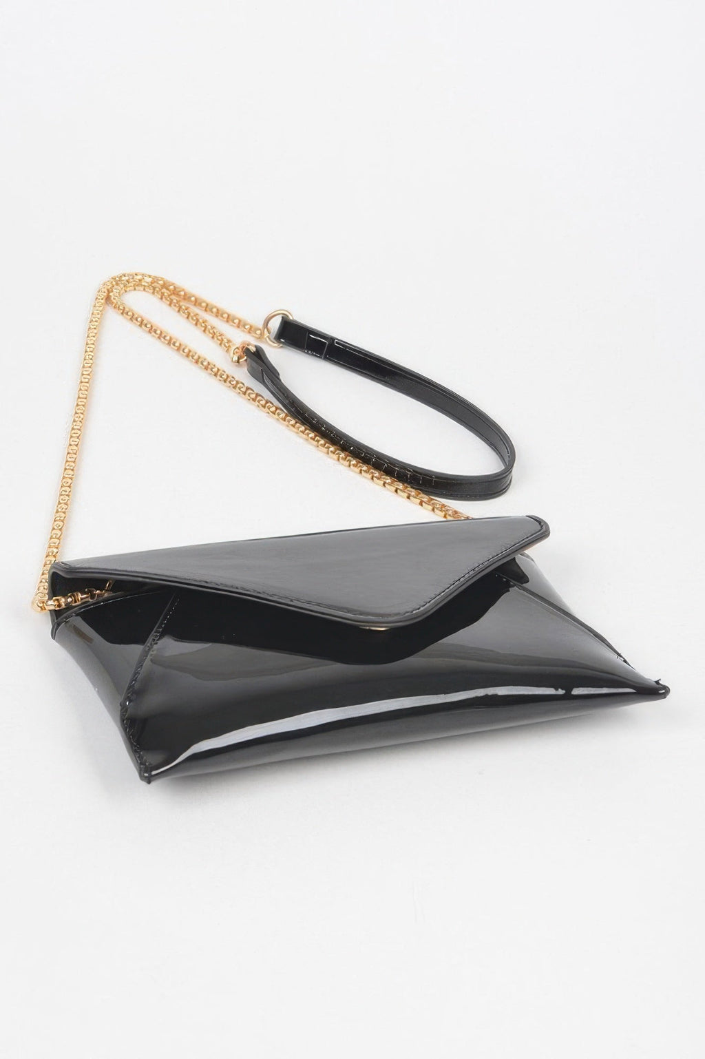 Enamel Envelope Clutch