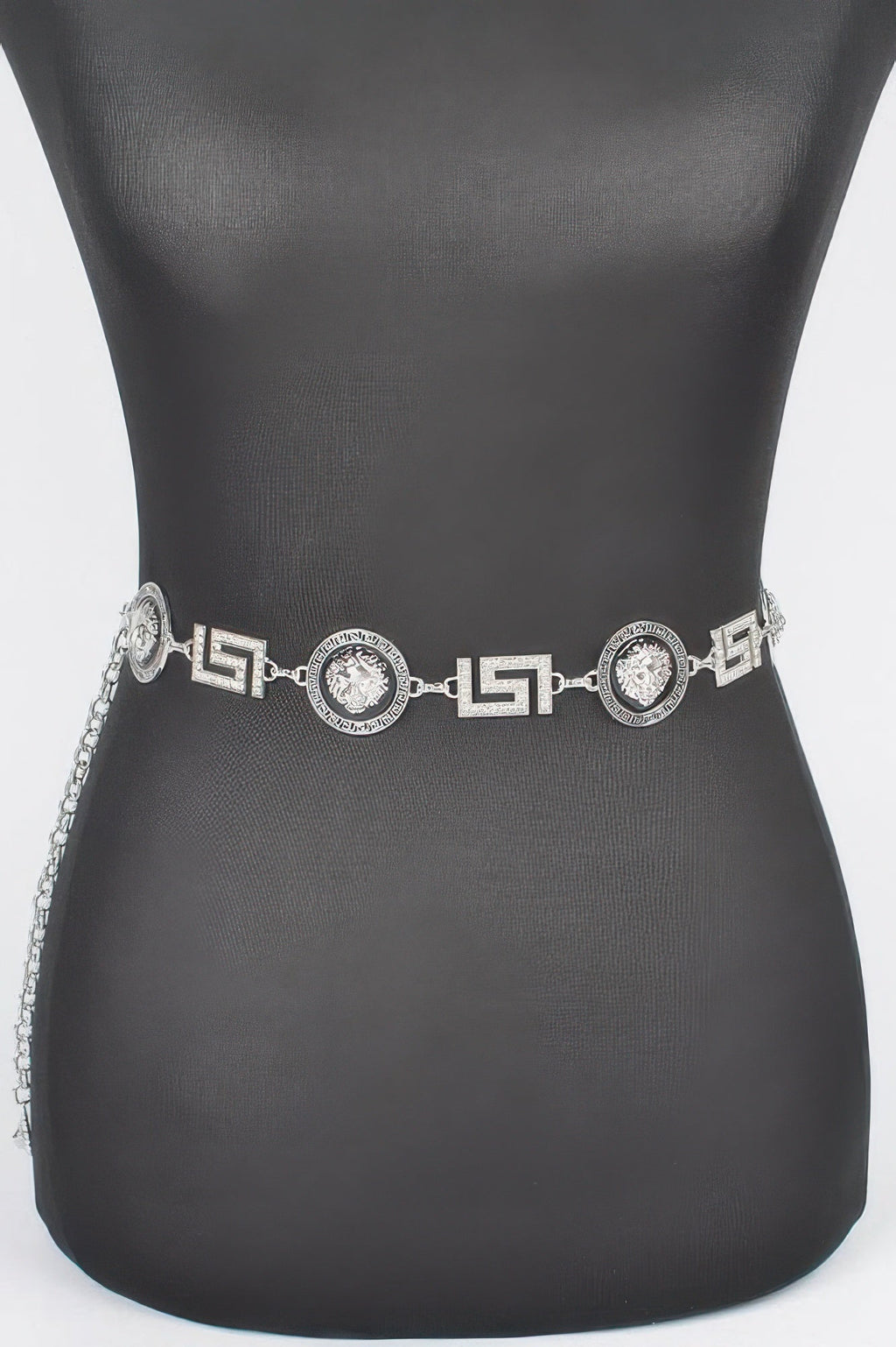 Metal Rhinestone Plus Size Chain Belt