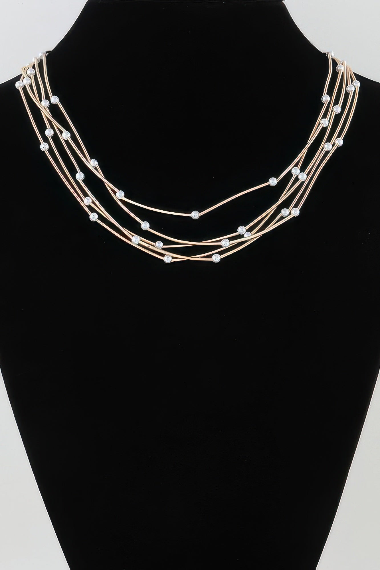 Multi Pillar Beaded Necklace