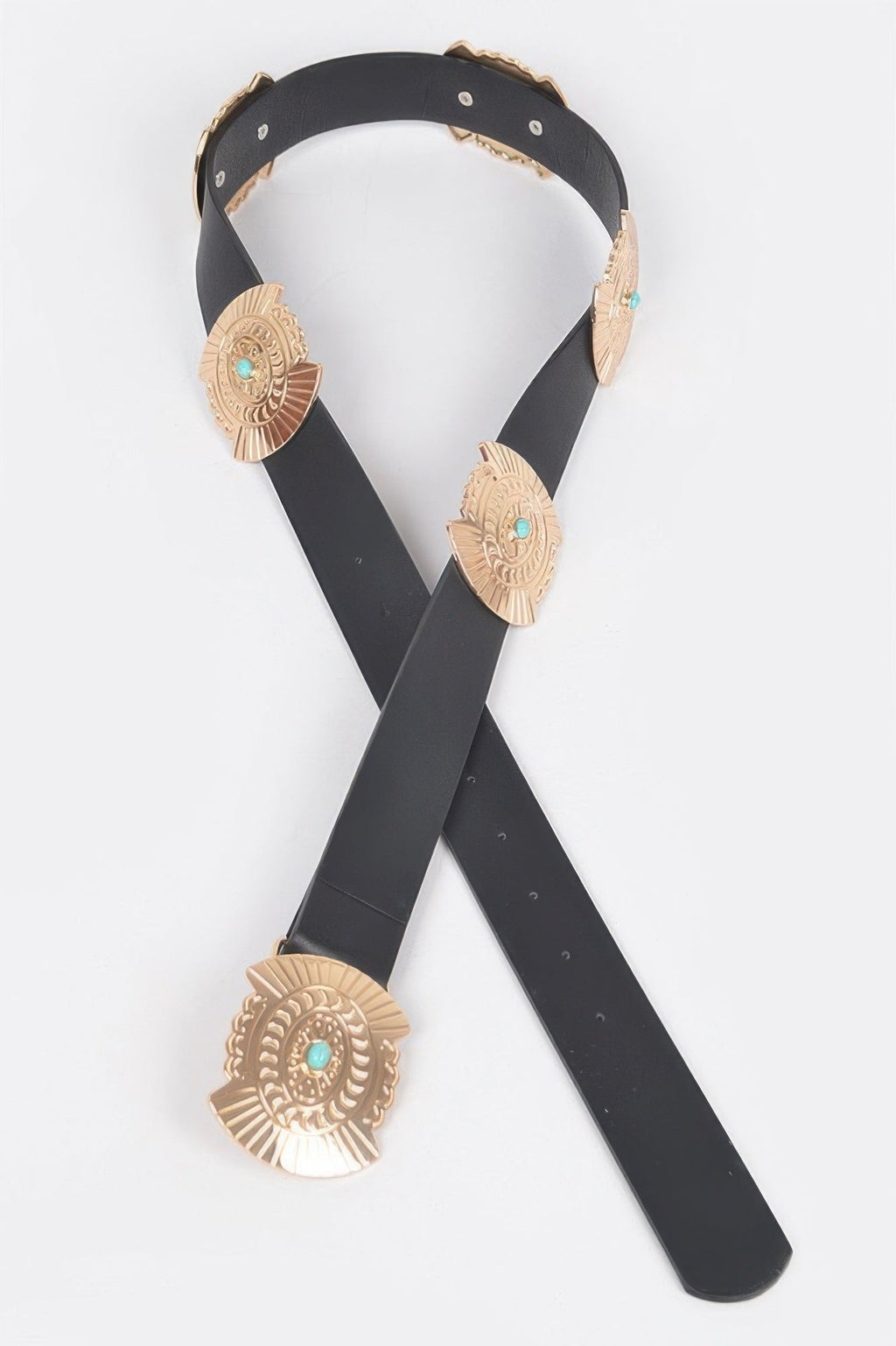 Western Style Belt With Turquoise