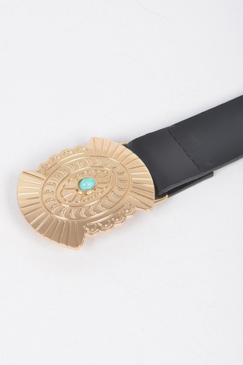 Western Style Belt With Turquoise