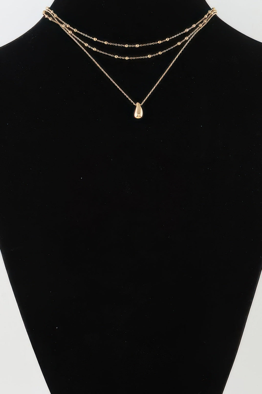 Triple Teardrop Chain Necklace