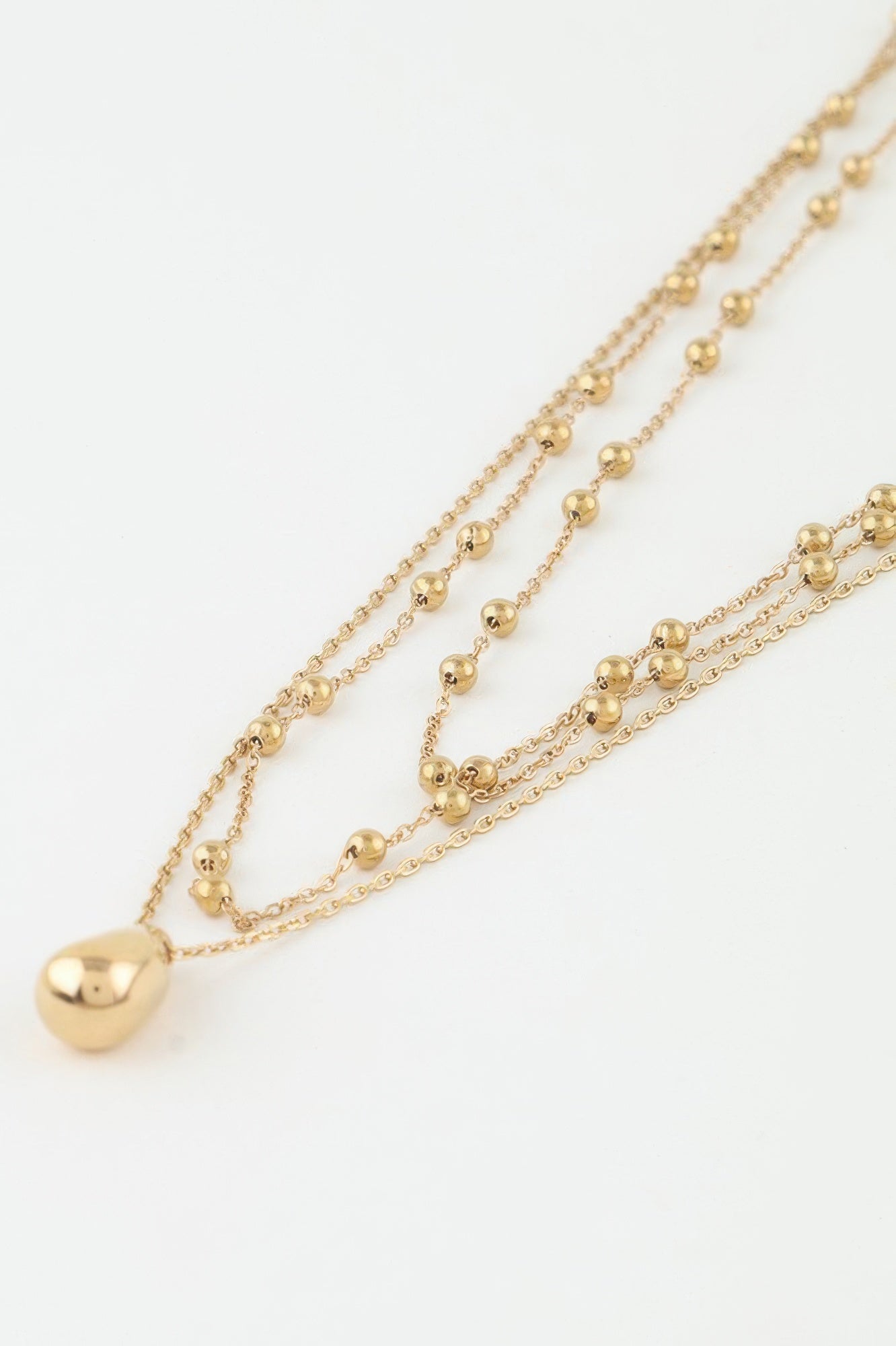 Triple Teardrop Chain Necklace