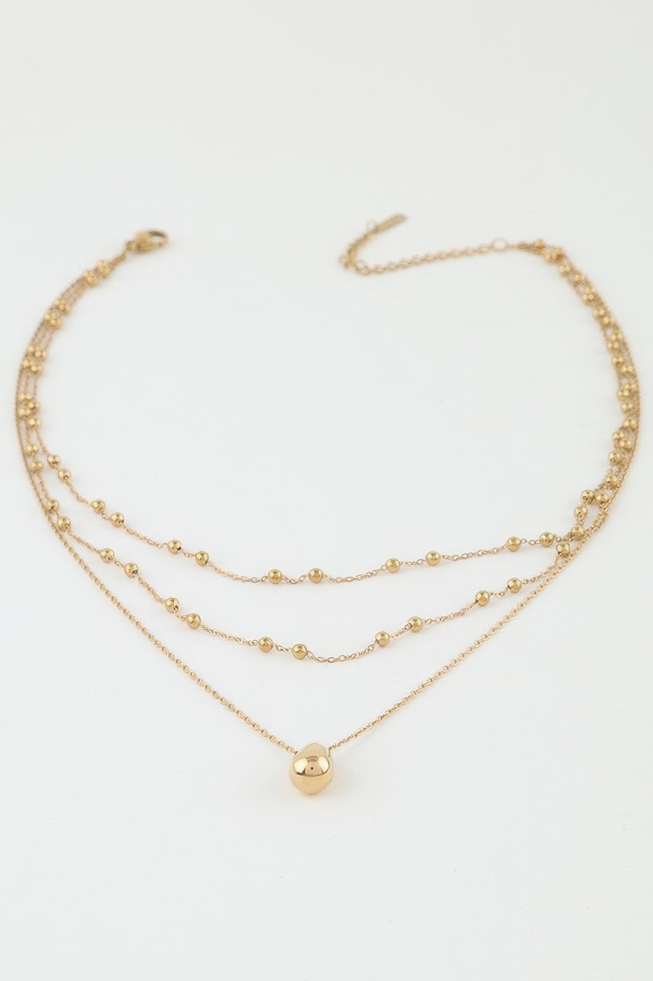 Triple Teardrop Chain Necklace