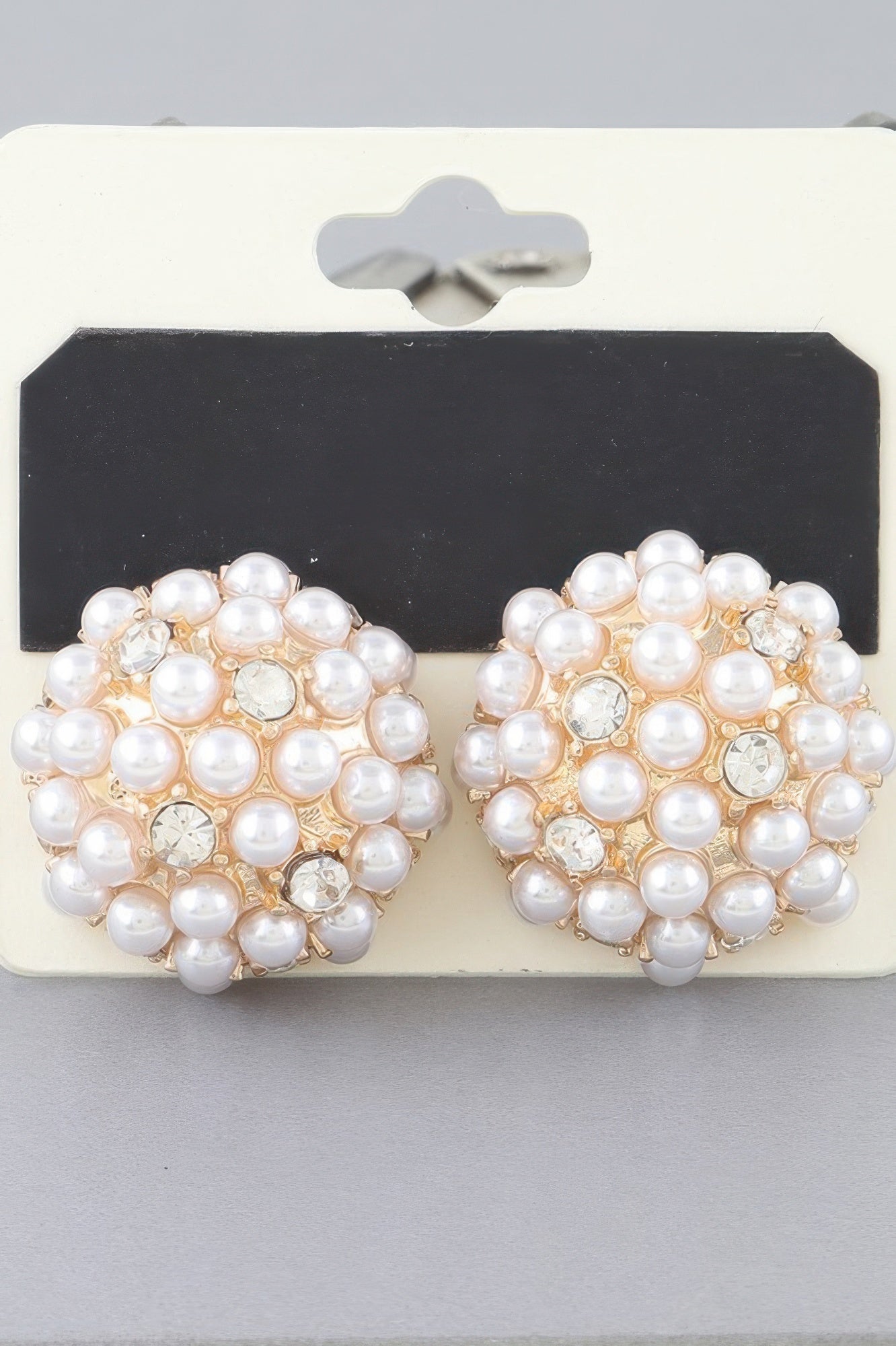 Pearl Cluster Stud Earrings