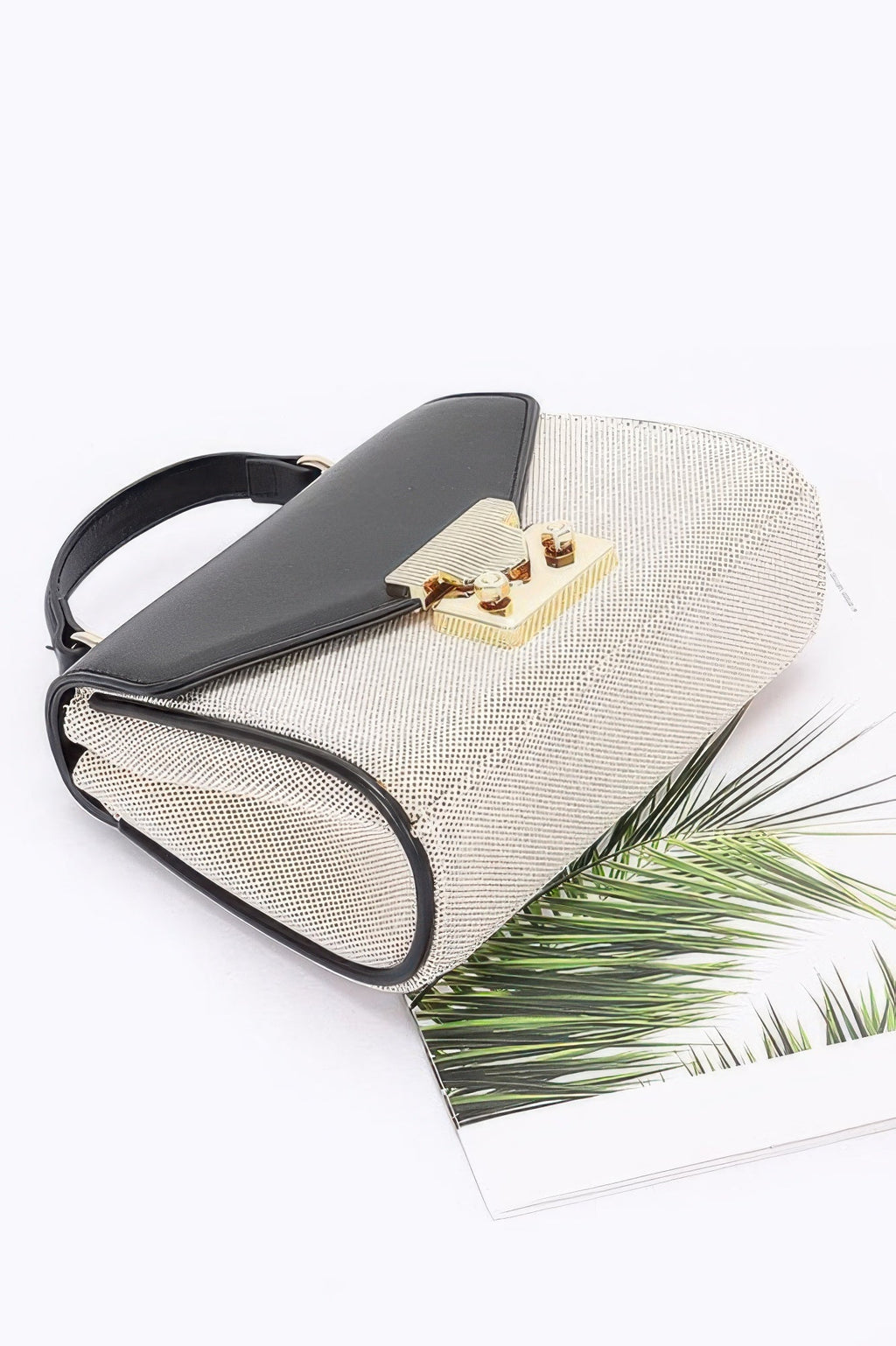 Canvas Top Handle Flap Bag