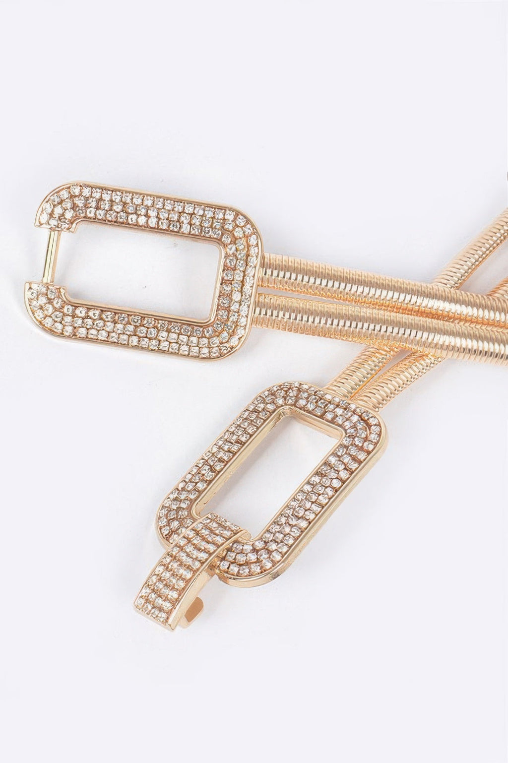 Rhinestone Metal Stretch Belt