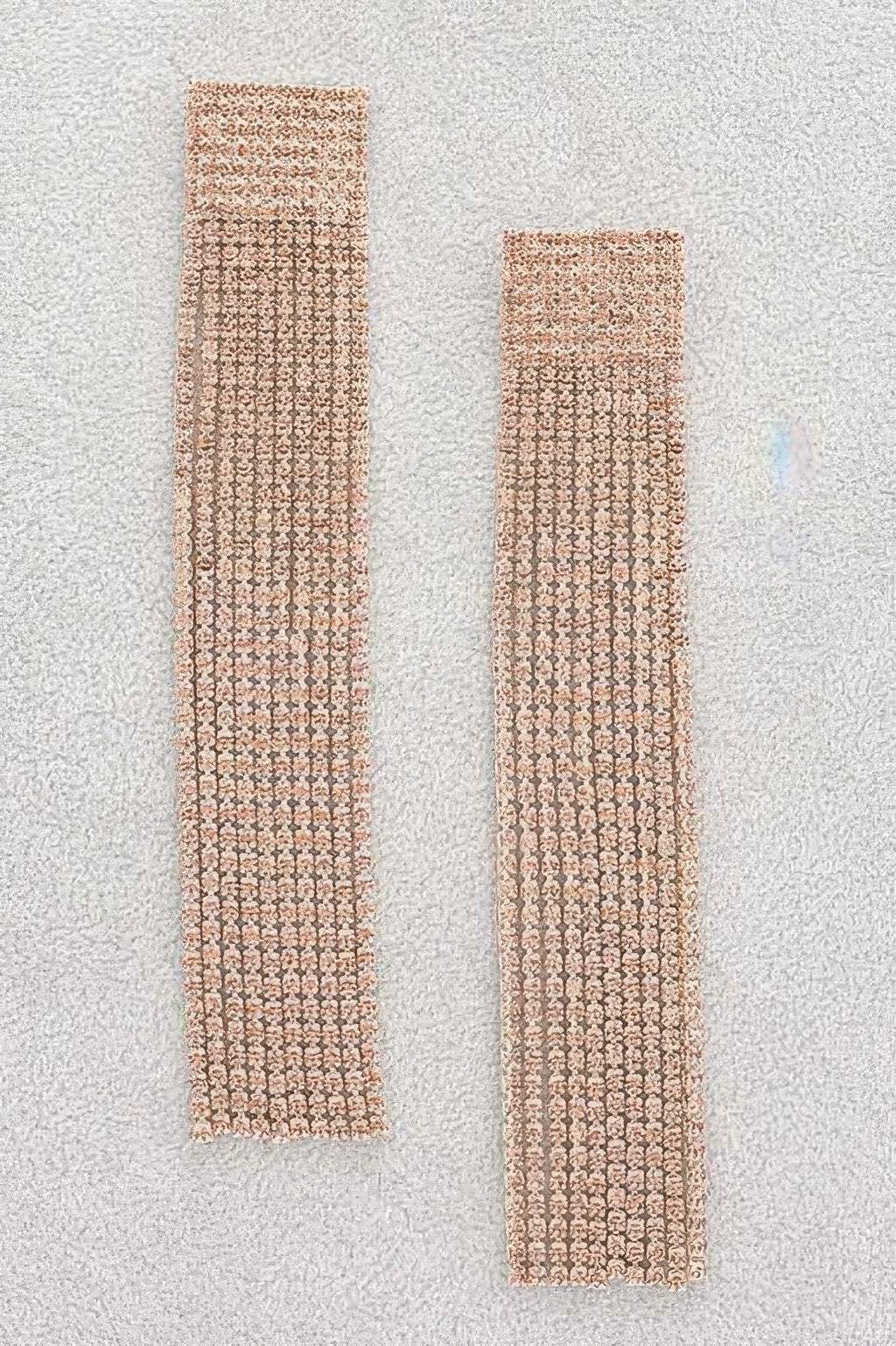 Rhinestone Curtain Drop Earrings