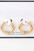 Bulky Shiny Hoop Earrings