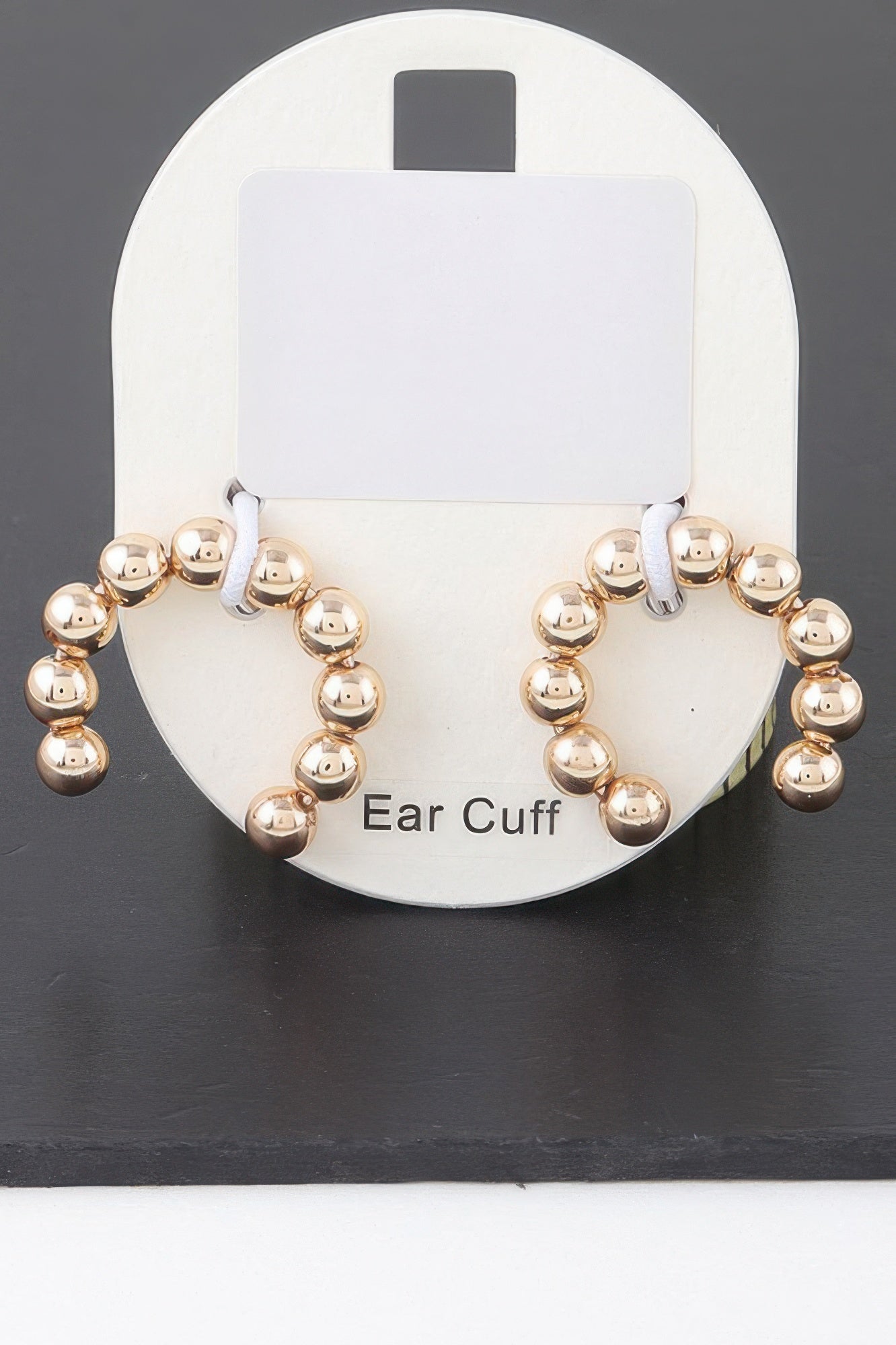 Shiny Beaded Hoop Earrings