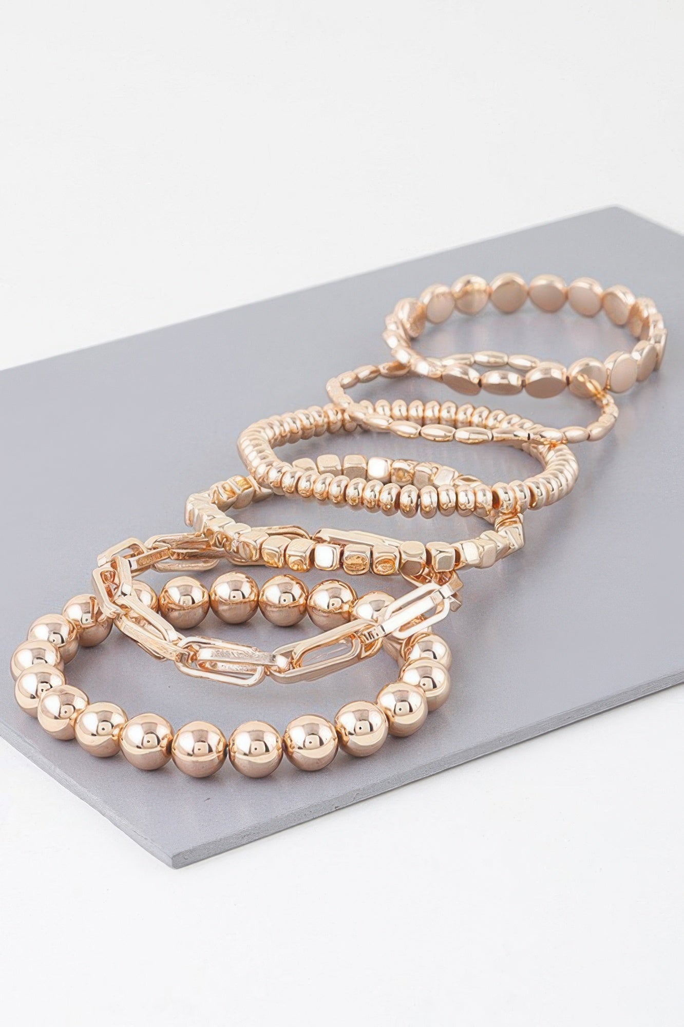 Multi Bead N Chain Bracelet