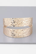 Hammered Double Wrap Cuff Bracelet