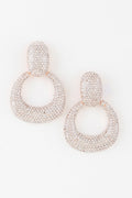 Bejeweled Hoop Drop Earrings