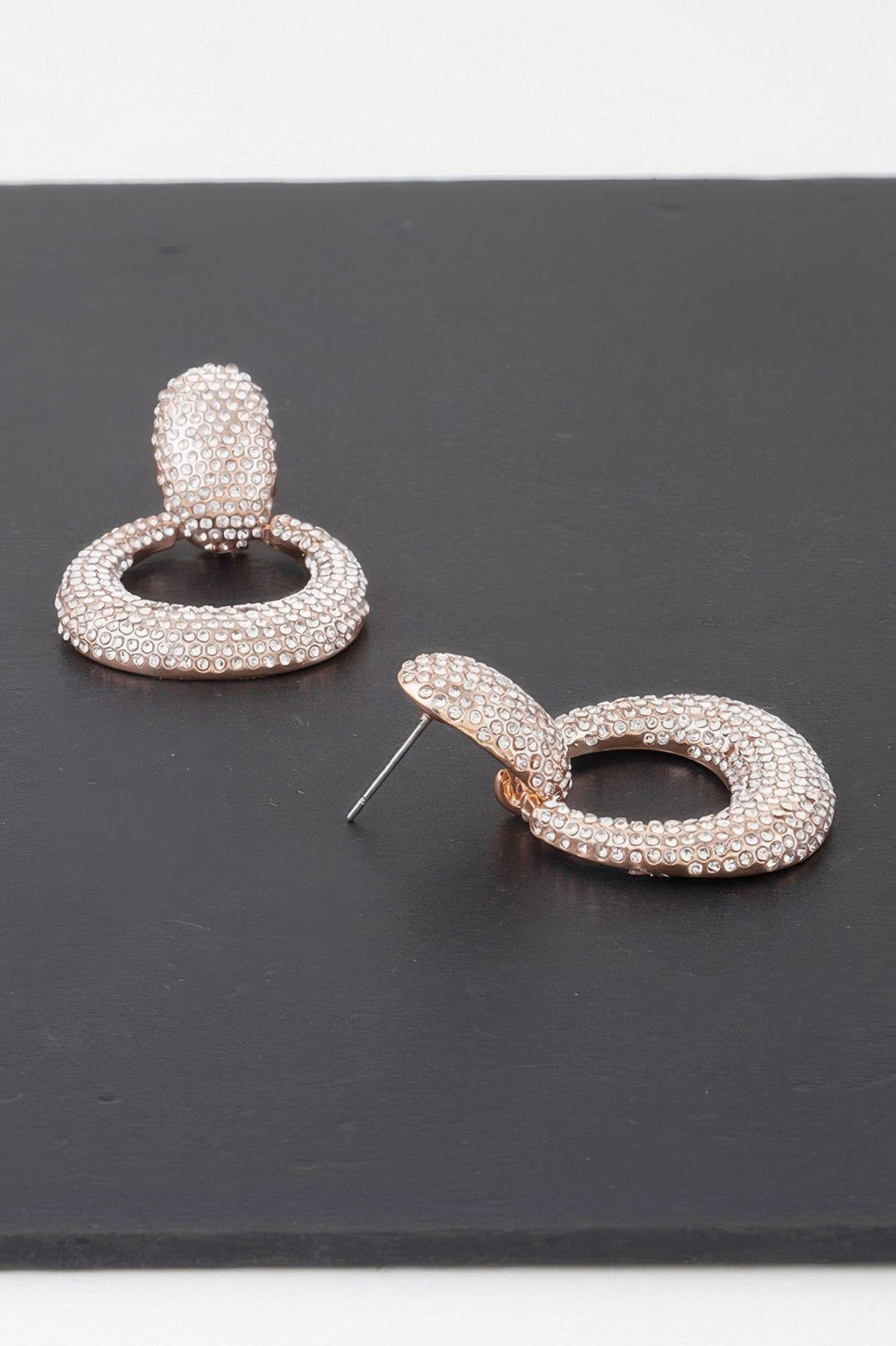 Bejeweled Hoop Drop Earrings