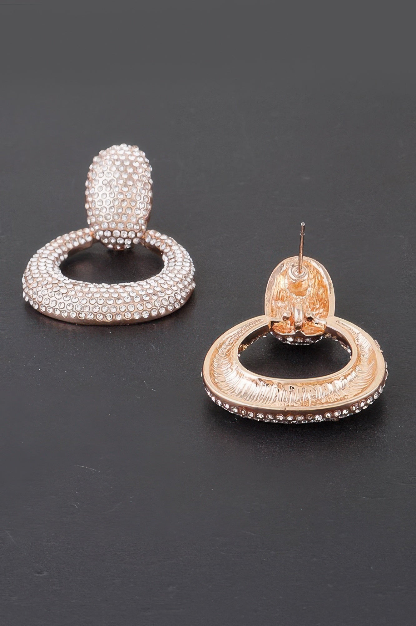 Bejeweled Hoop Drop Earrings