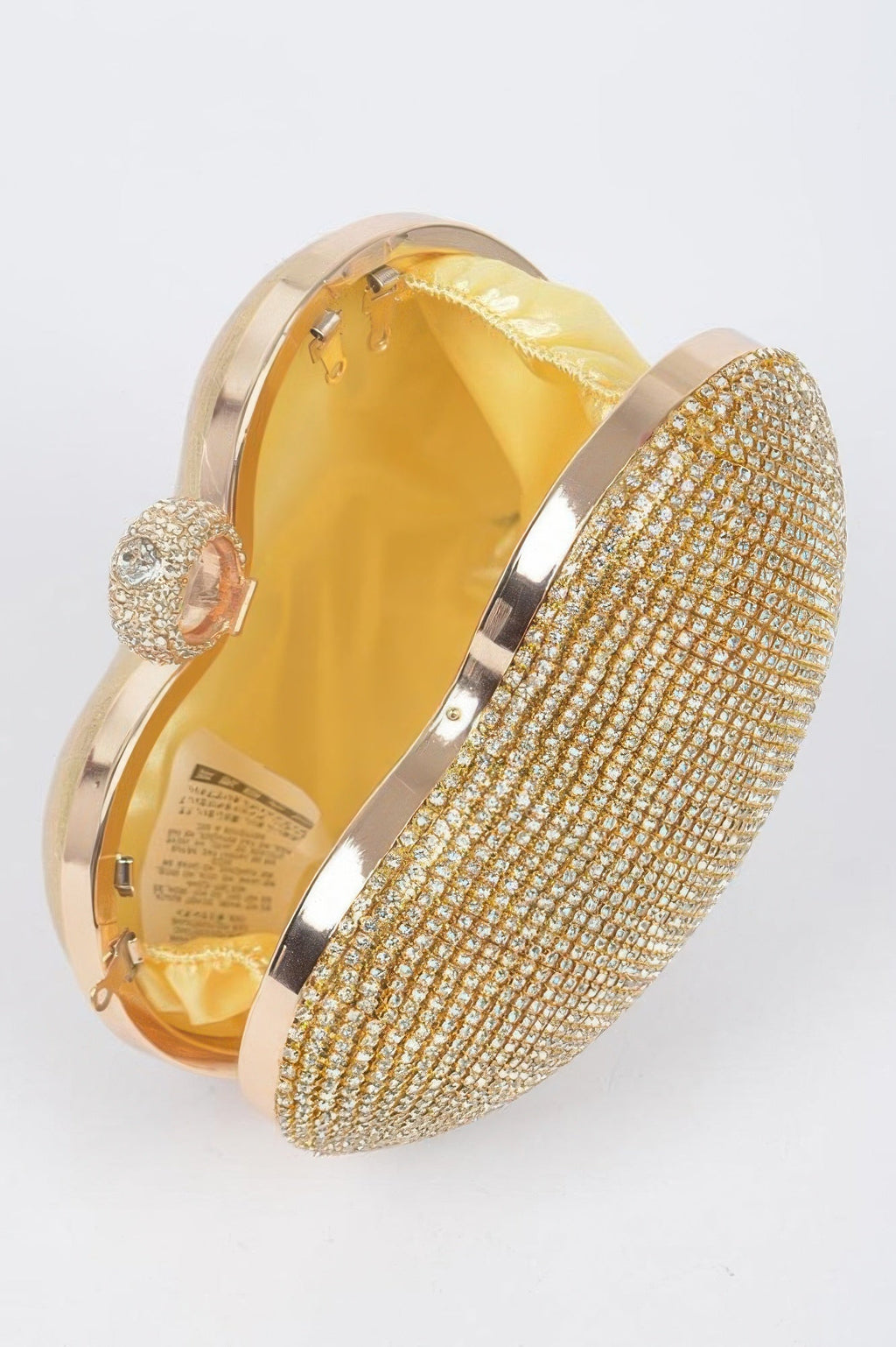 Rhinestone Heart Shape Party Clutch