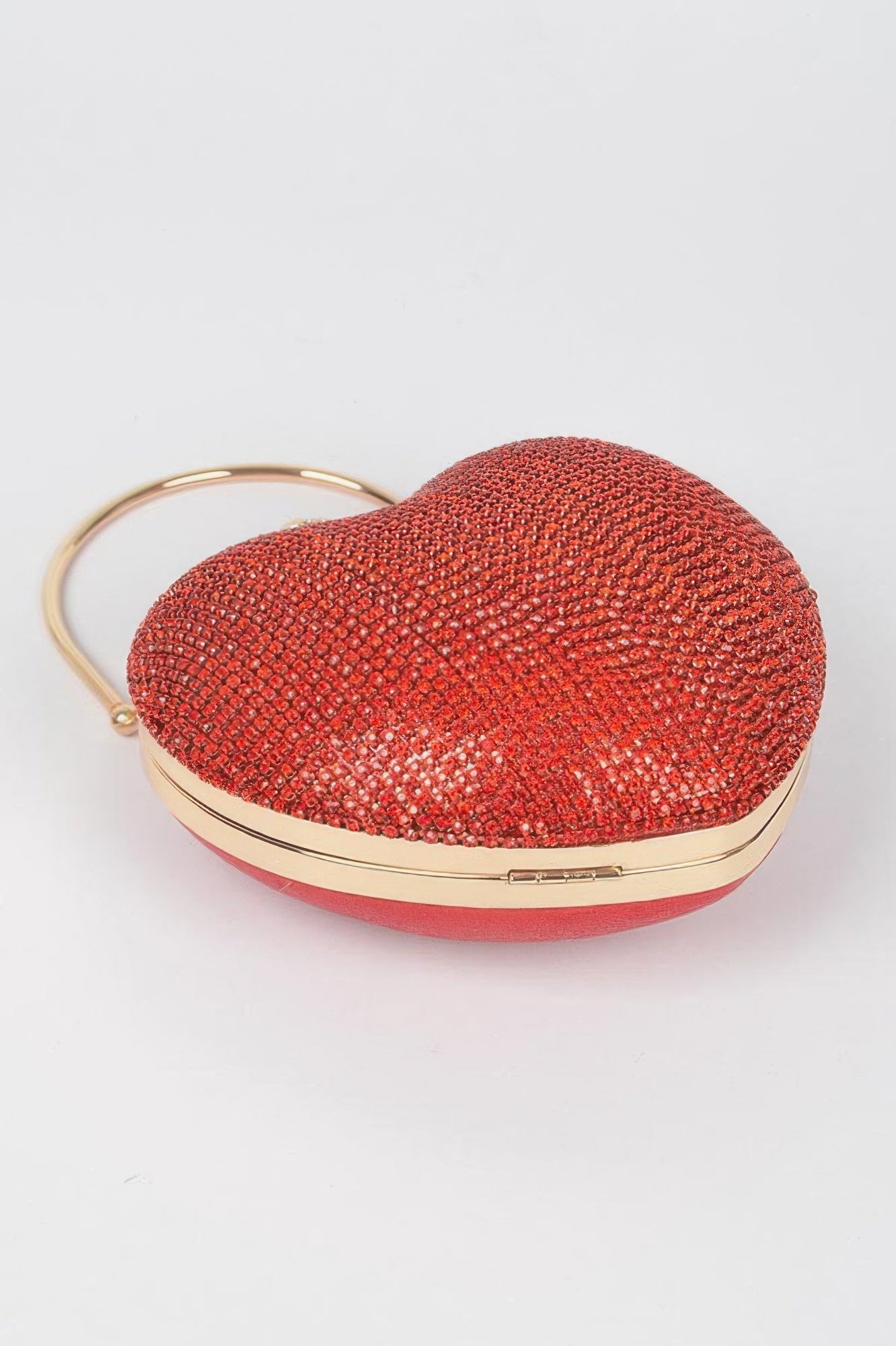 Rhinestone Heart Shape Party Clutch