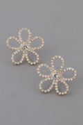 Rhinestone Flower Stud Earrings