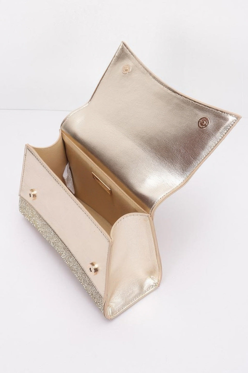 Rhinestone Top Handle Flap Bag