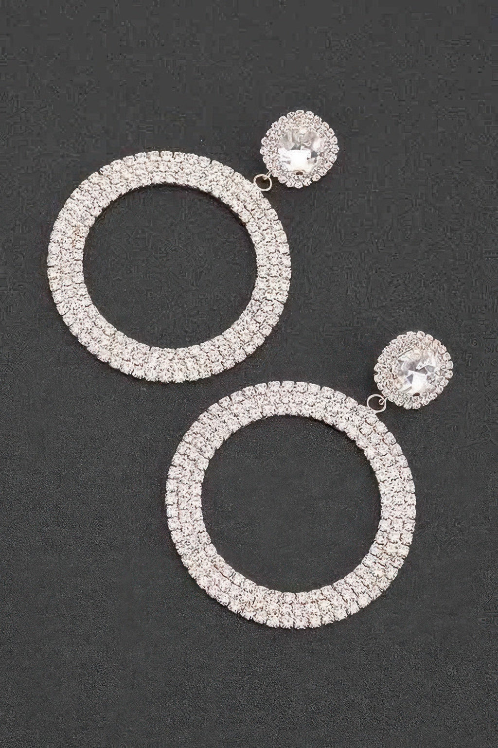 Luxury Rhinestone Circular Earrings