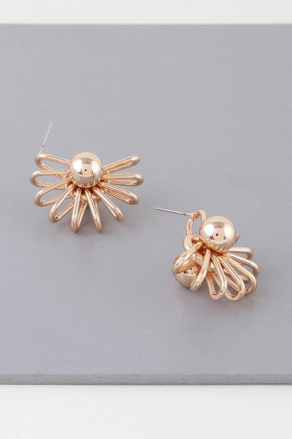 Double Shiny Neutron Wire Stud Earrings