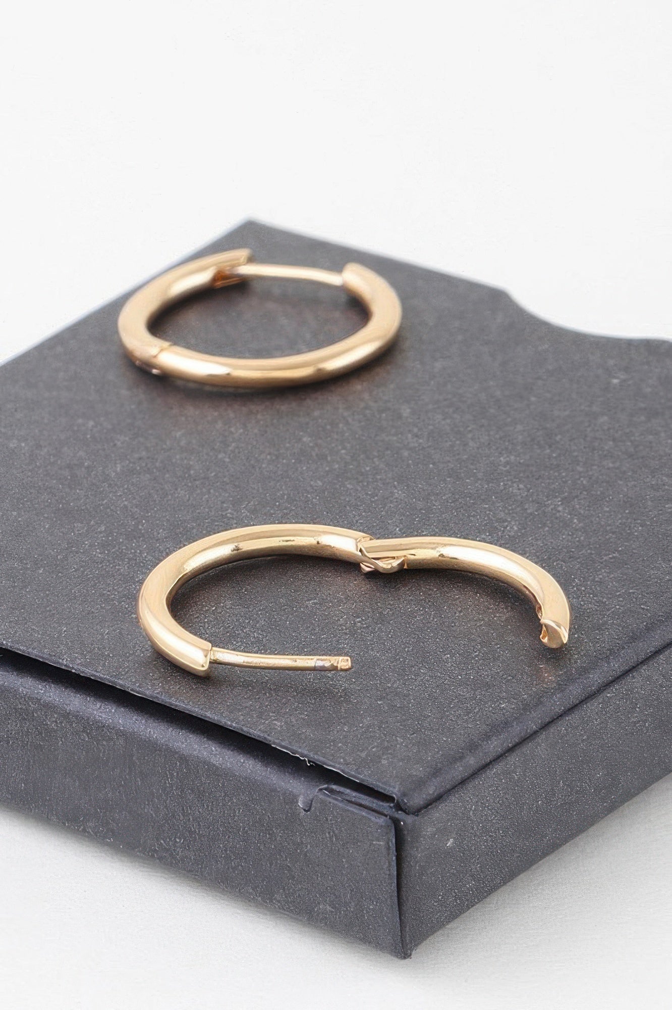 Minimal Shiny Clasp Earrings