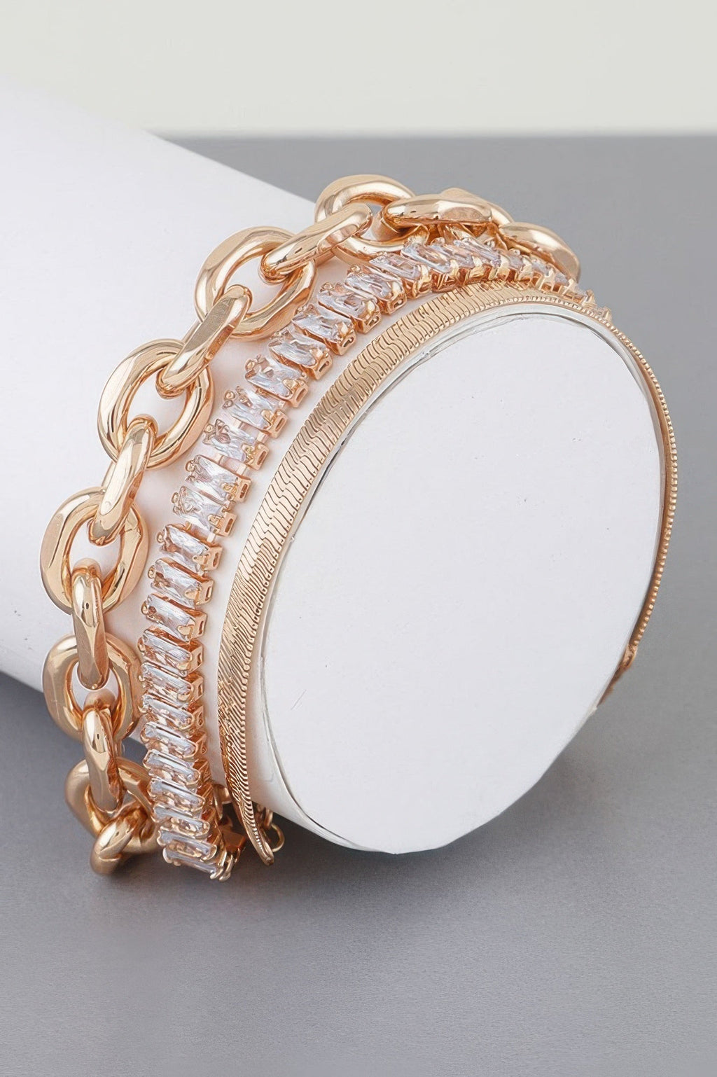 Multi Crystal Chain Bracelet