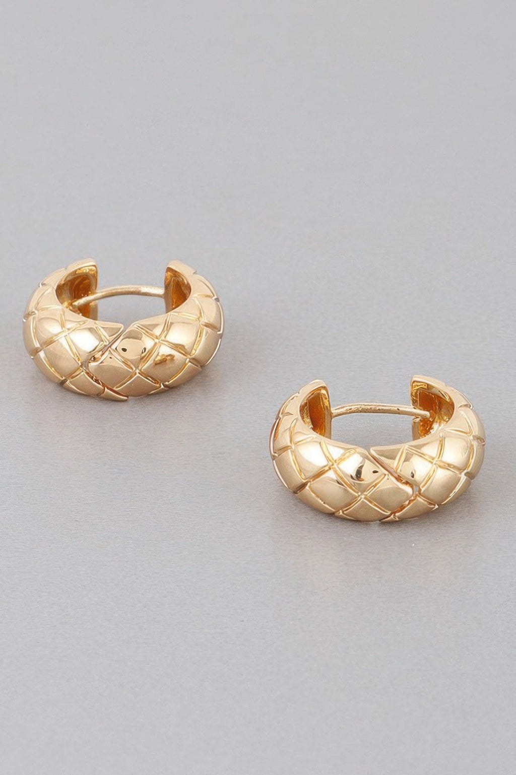 Quilted Hoop Earrings