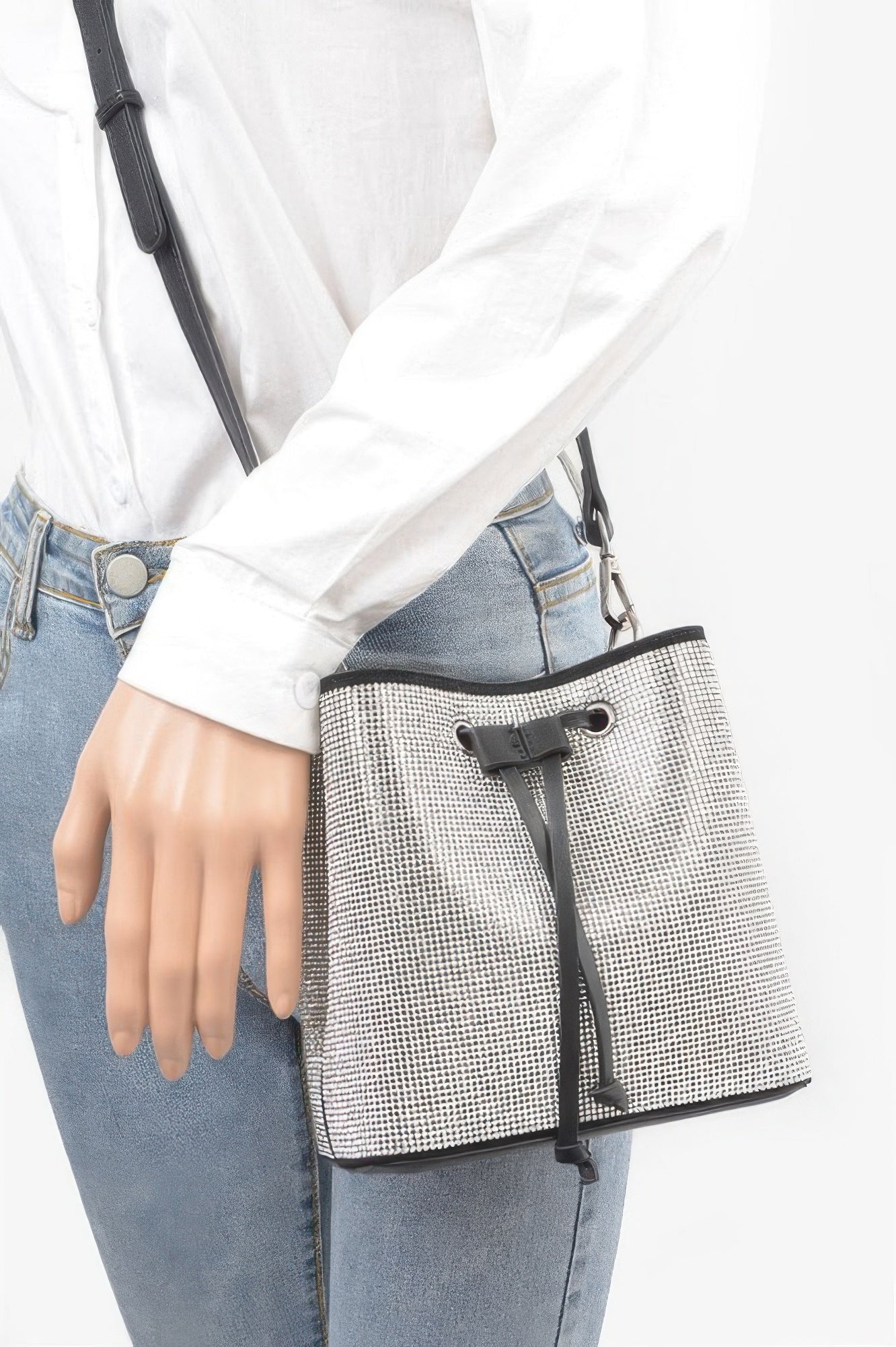 Rhinestone Bucket Bag