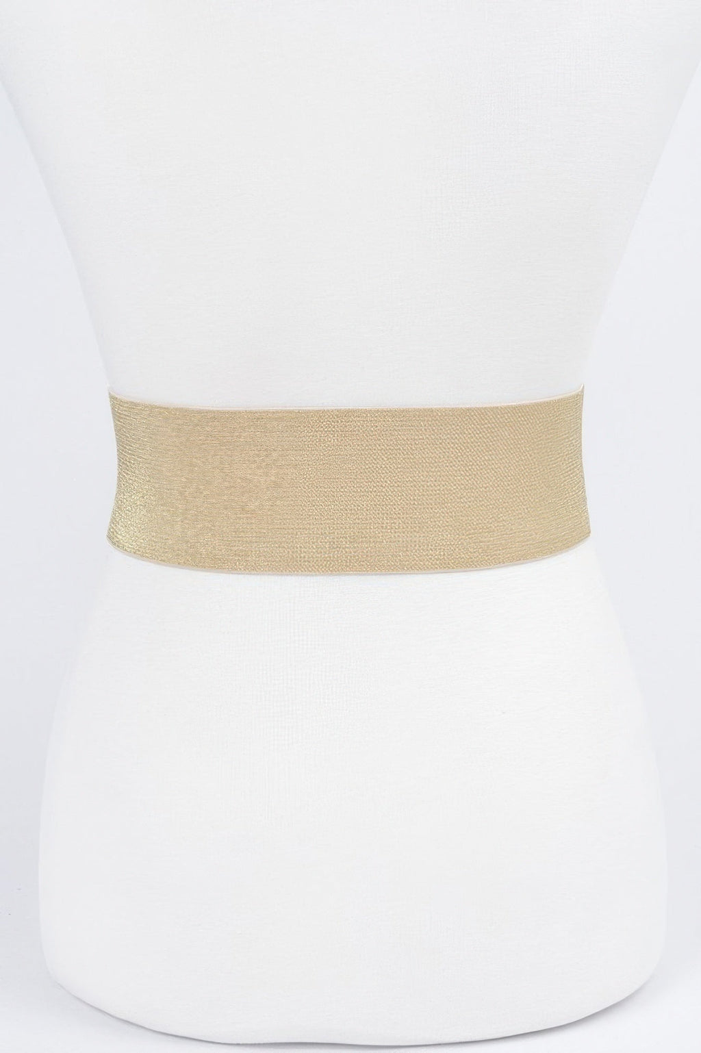 Metallic Faux Leather Metallic Elastic Belt