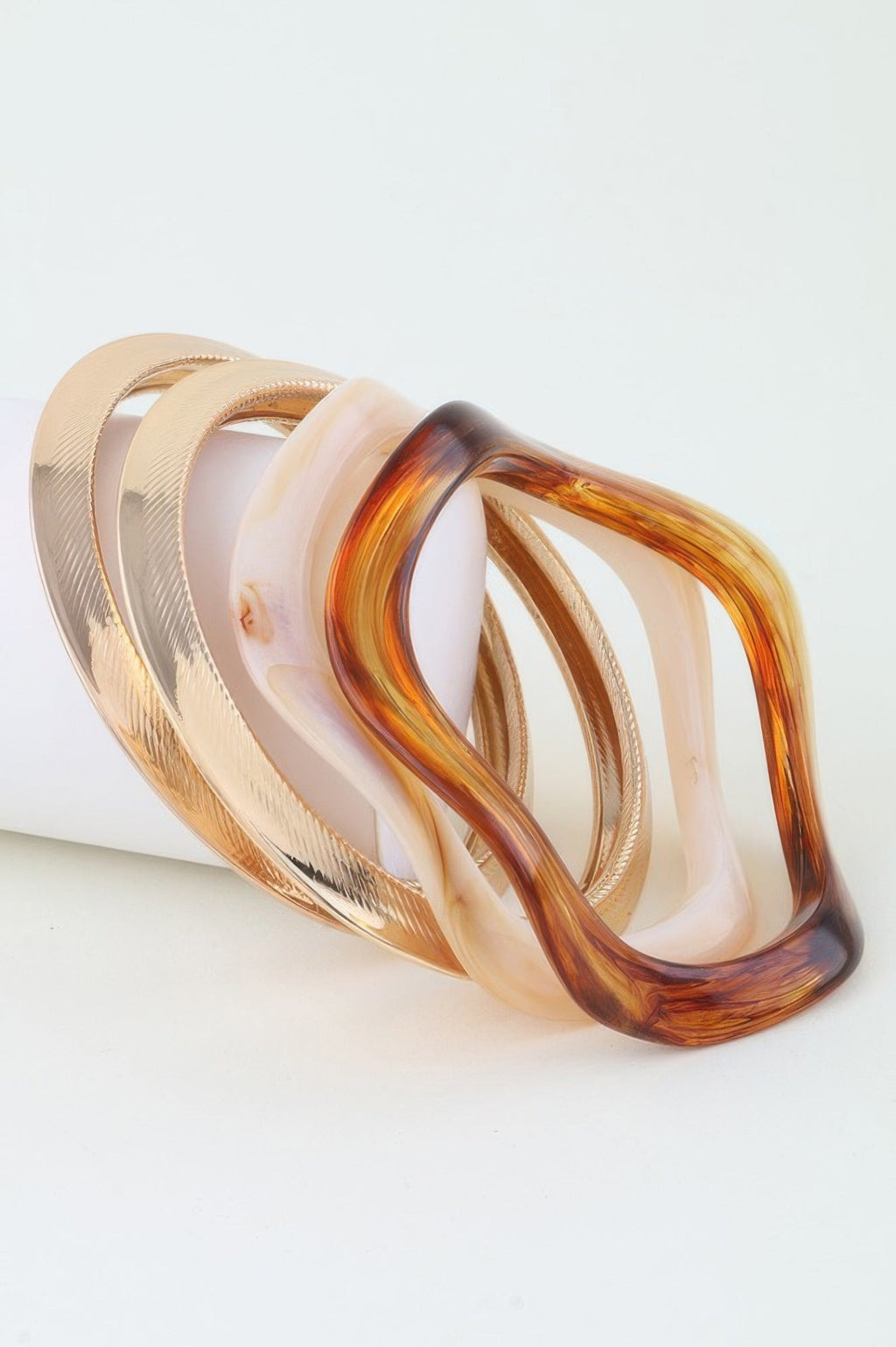 Multi Marble Wave Cuff Bracelet