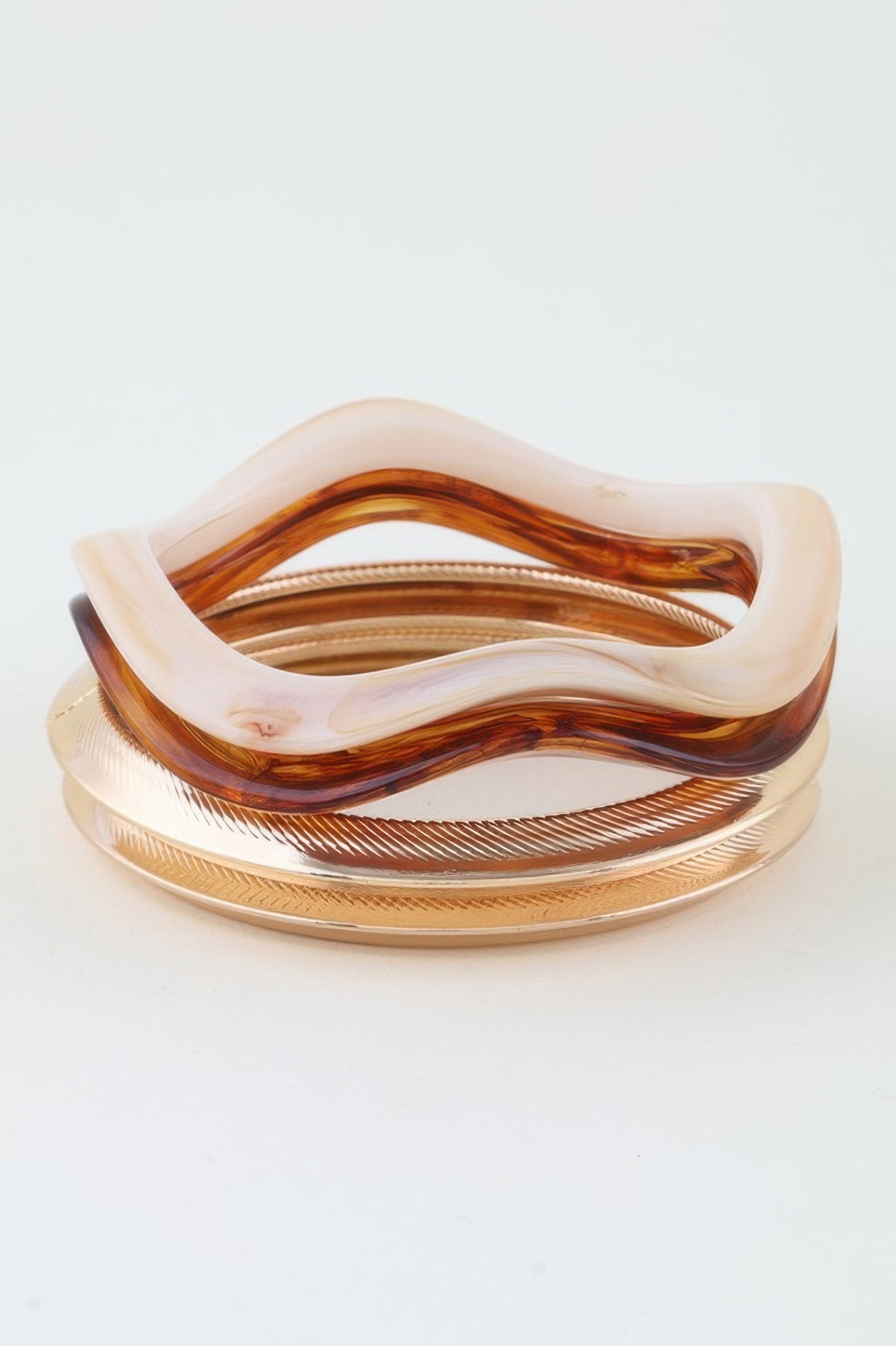 Multi Marble Wave Cuff Bracelet