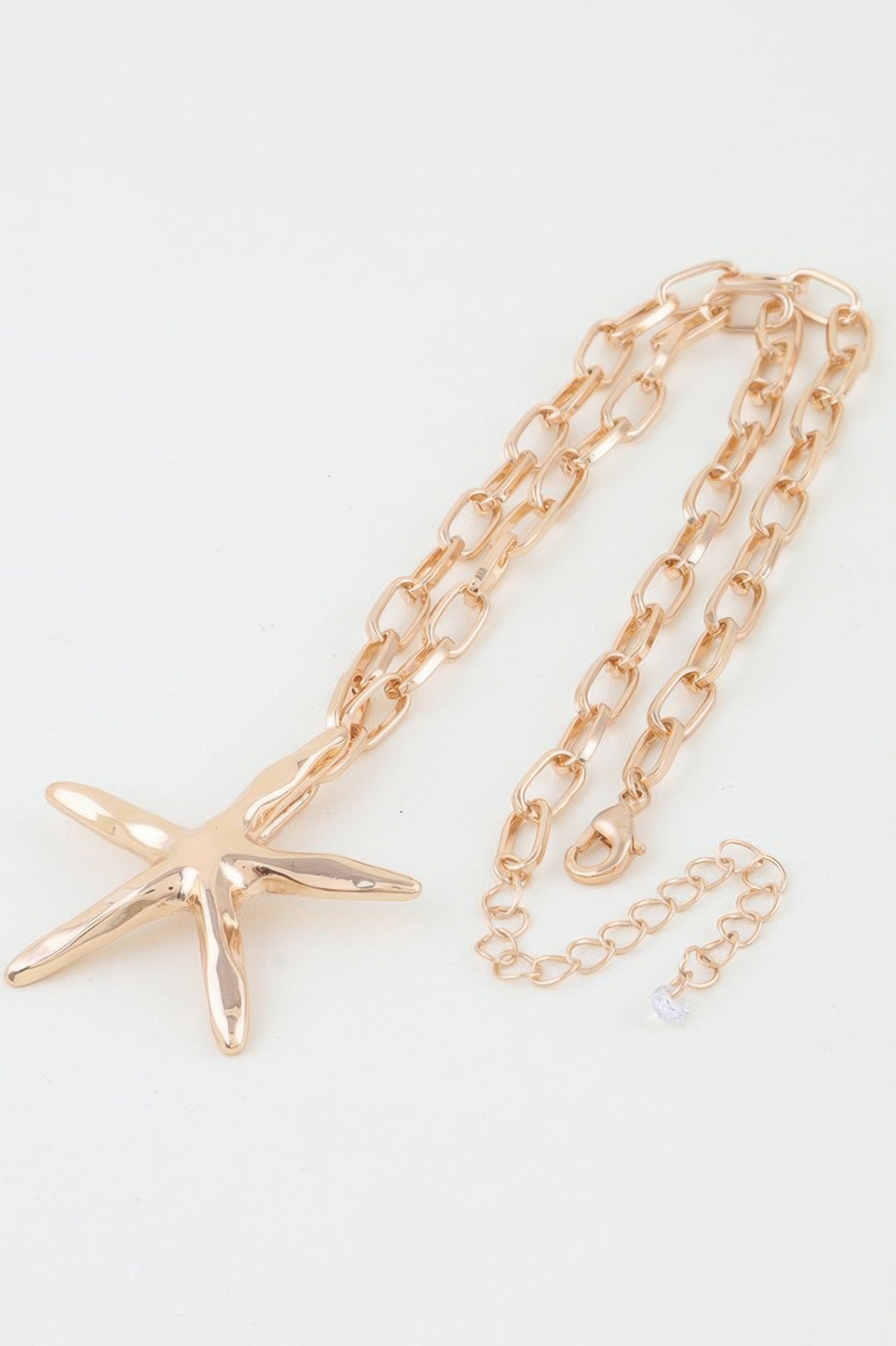 Shiny Starfish Link Chain Necklace
