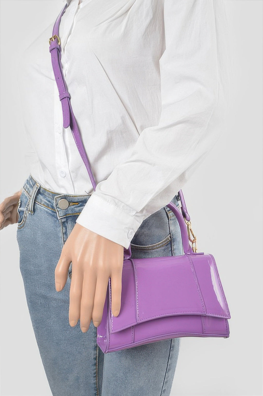 Enamel Top Handle Bag