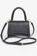 Faux Leather Top Handle Bag