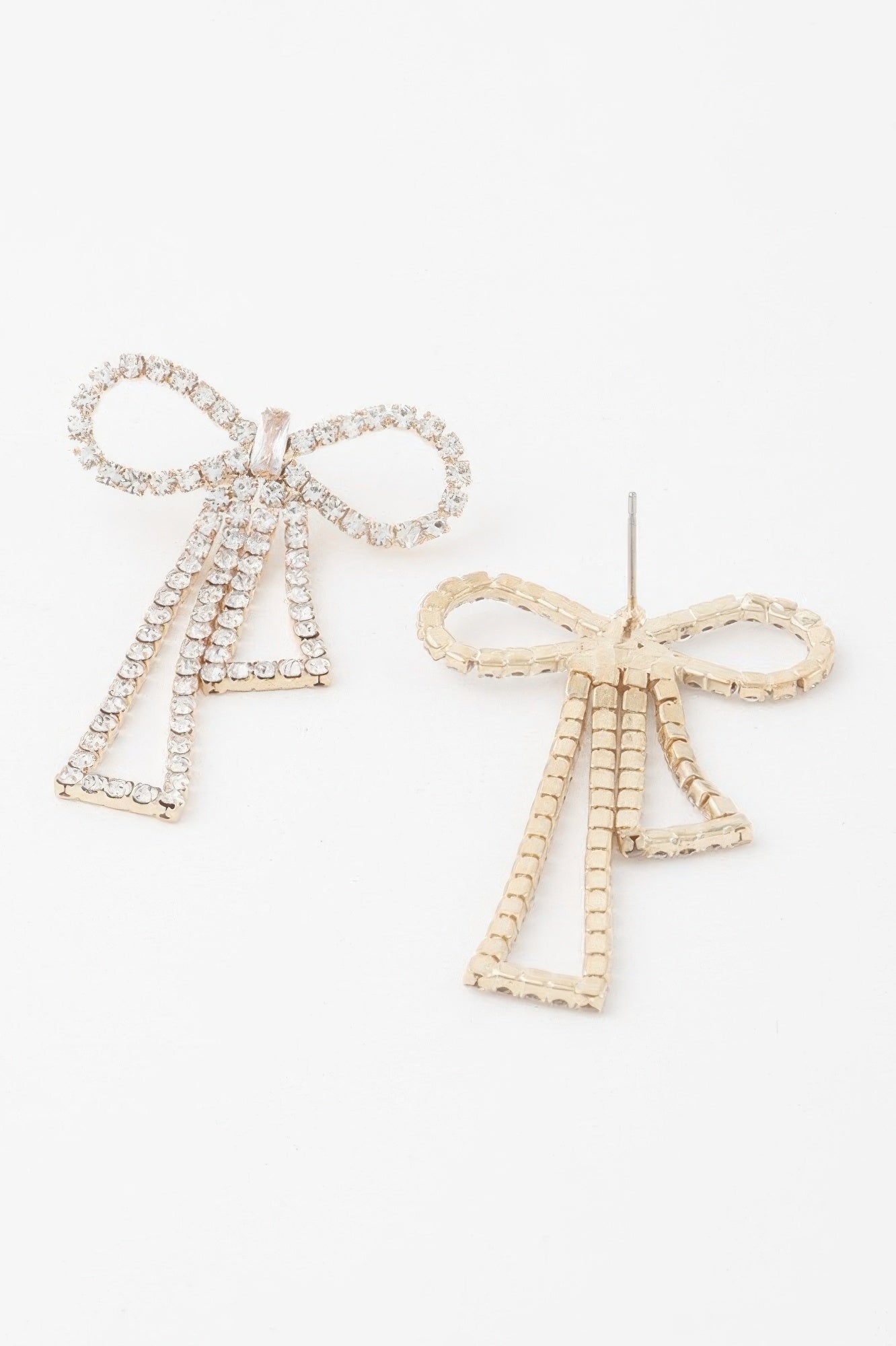 Infinity Bow Rhinestone Earrings