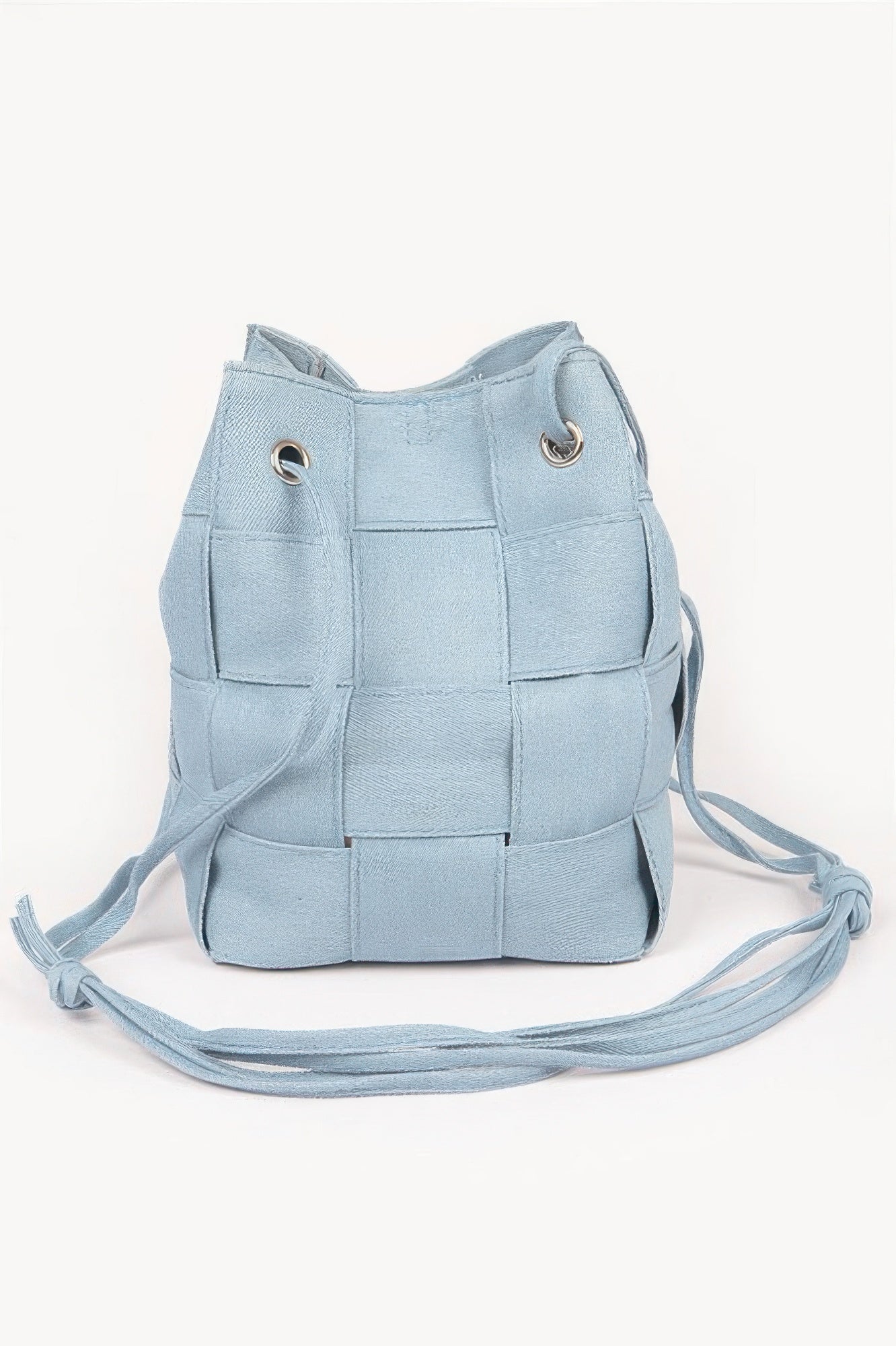 Braided Denim Bucket Bag
