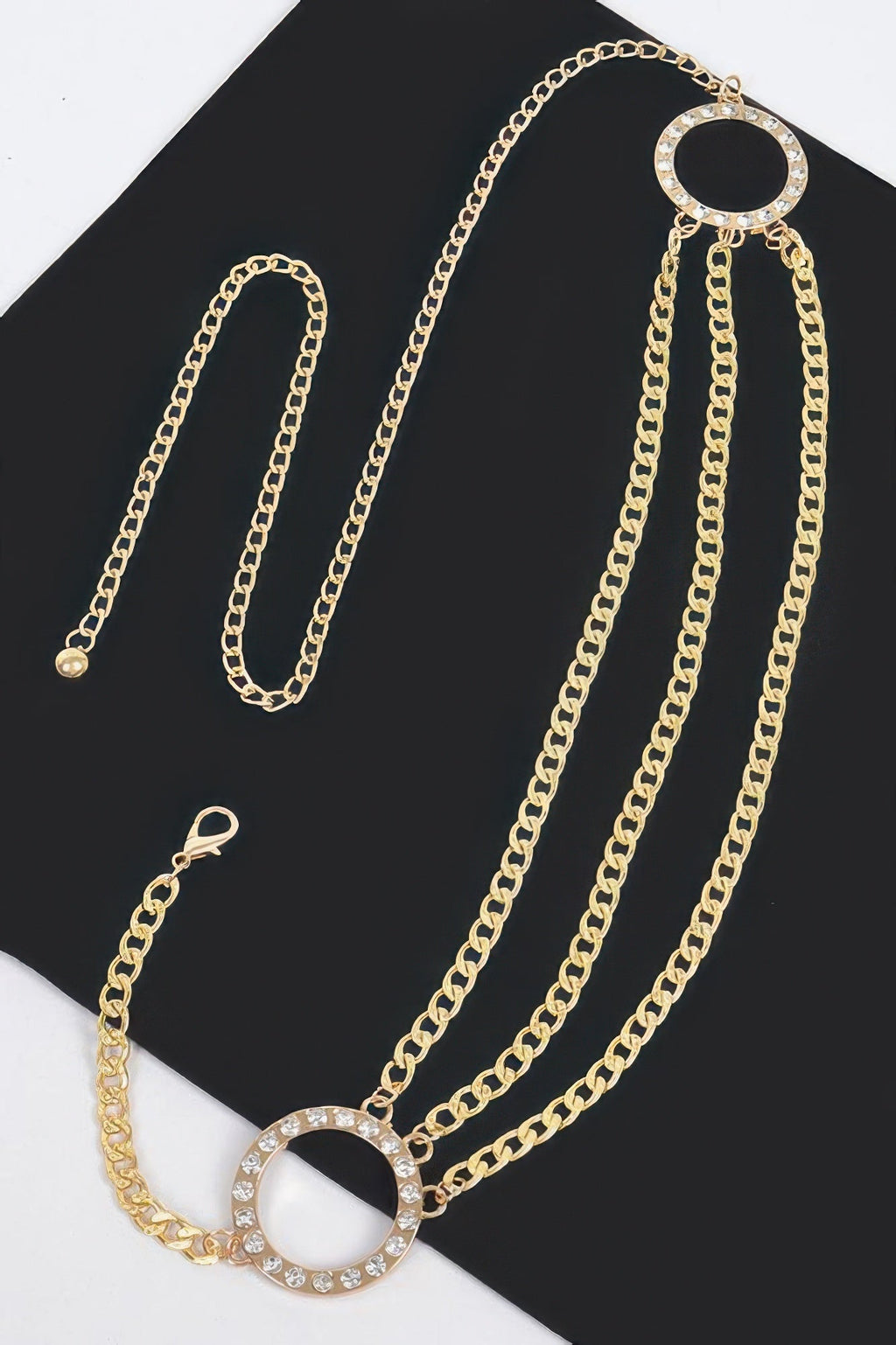 Chain Belt W/ Stone Ring