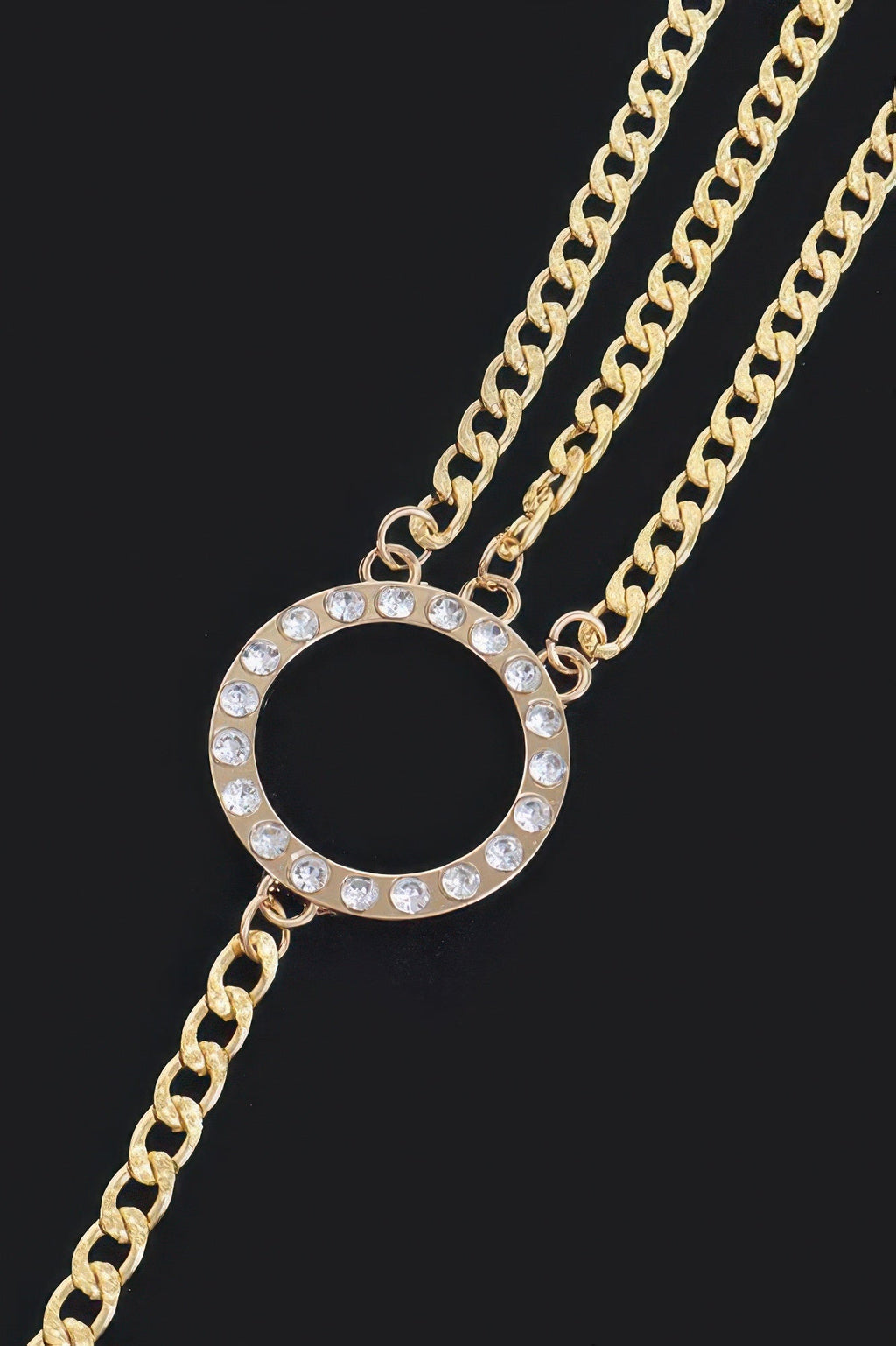 Chain Belt W/ Stone Ring