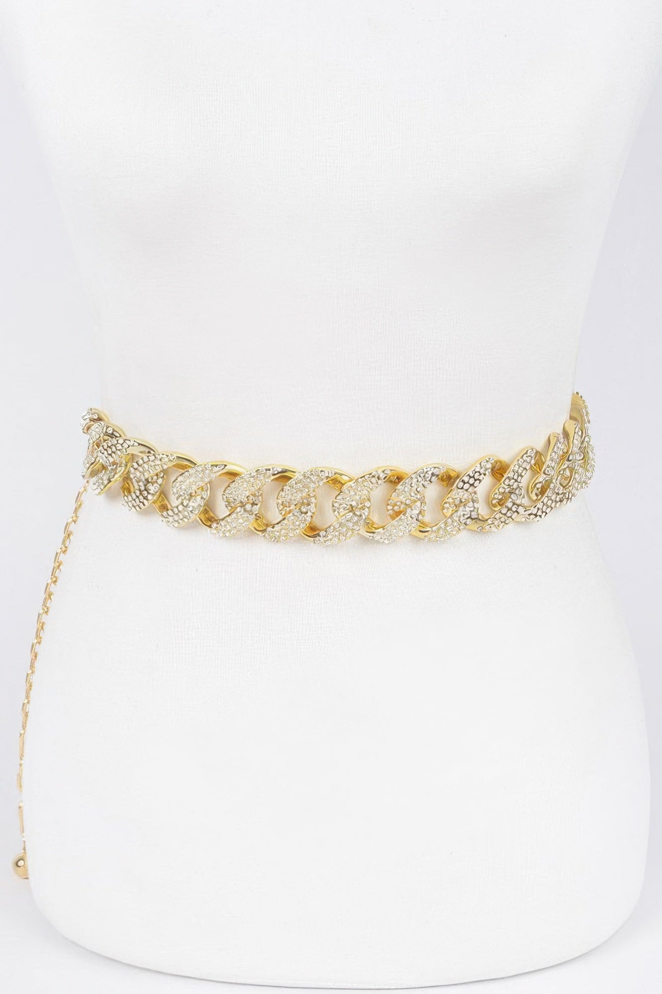 Rhinestone Oversized Chain Belt