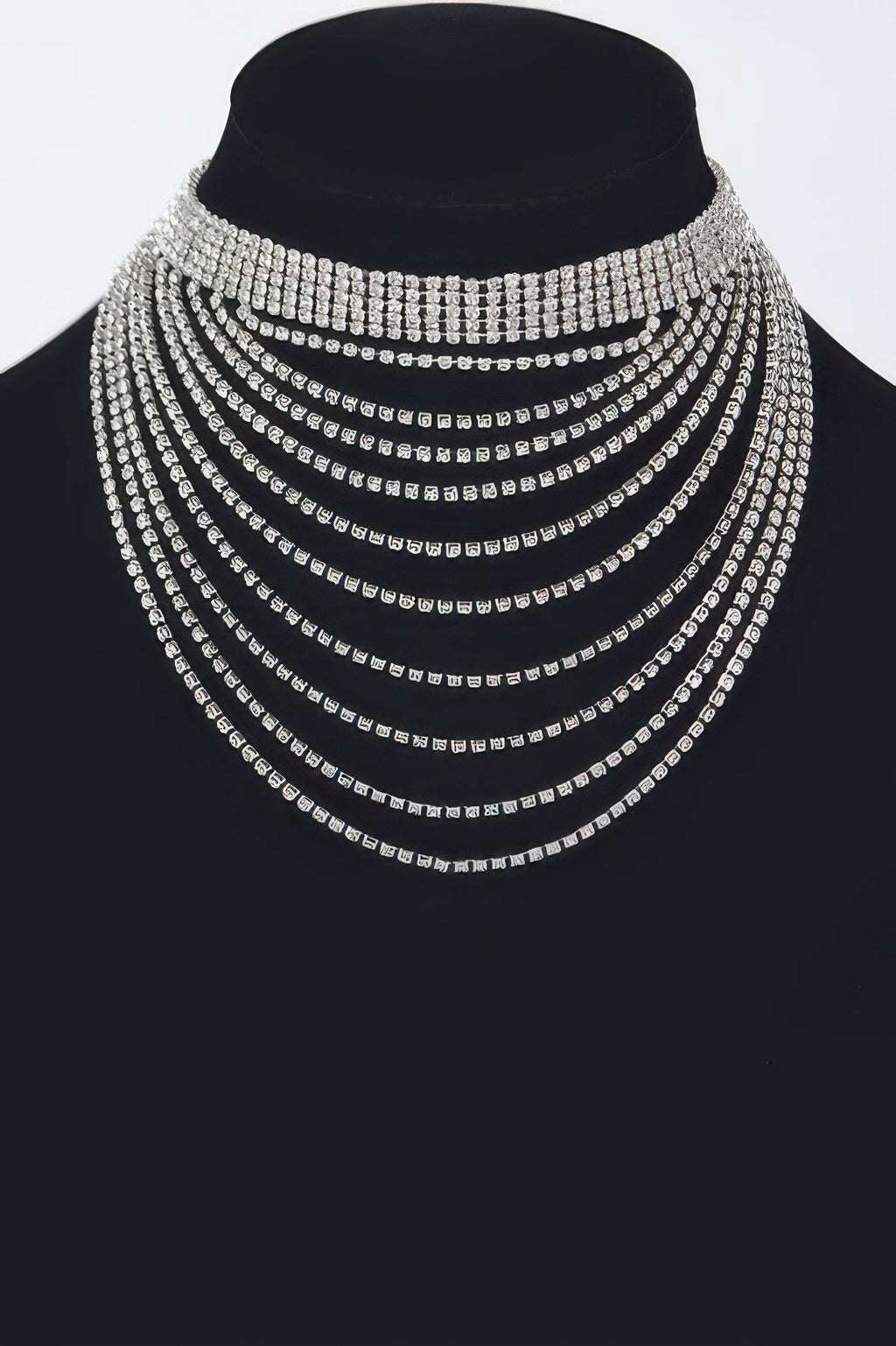 Layered Rhinestone Elegant Necklace
