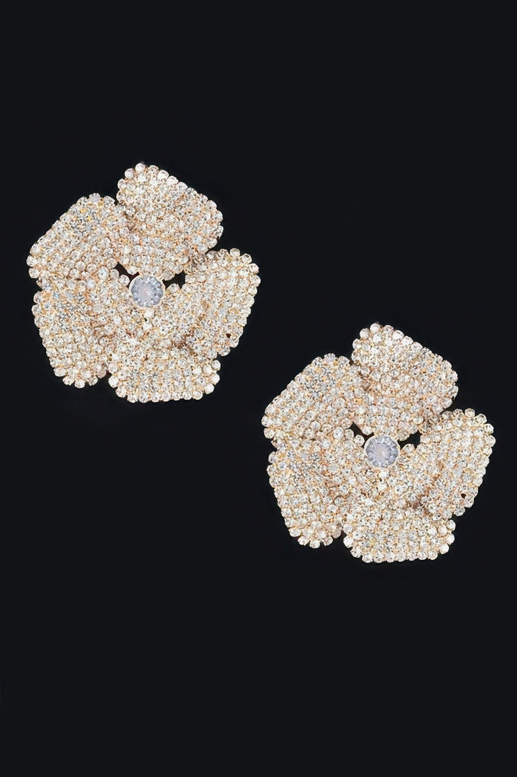 Rhinestone Flower Stud Earring