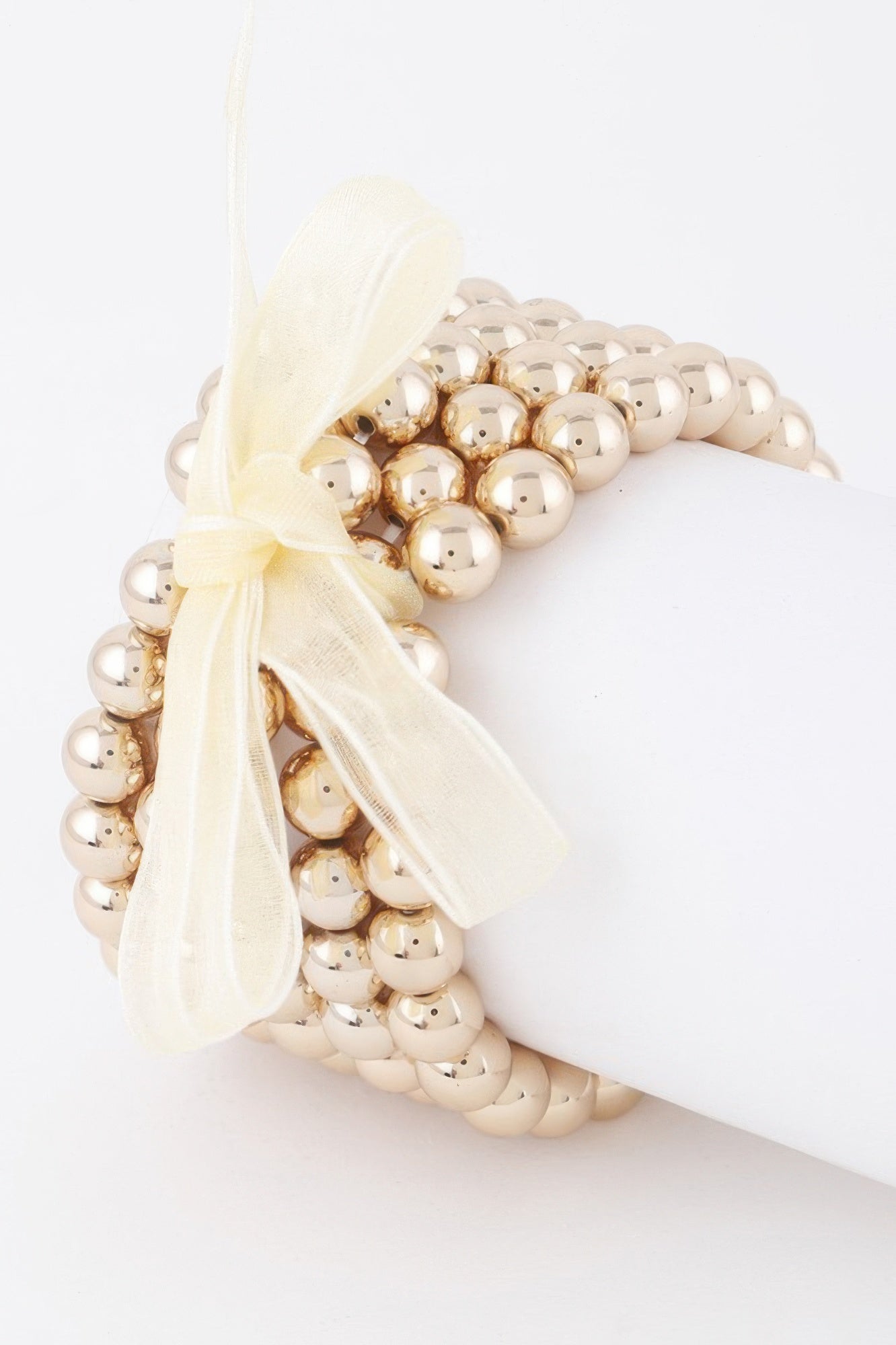 Multi Beaded Ribbon Bracelet