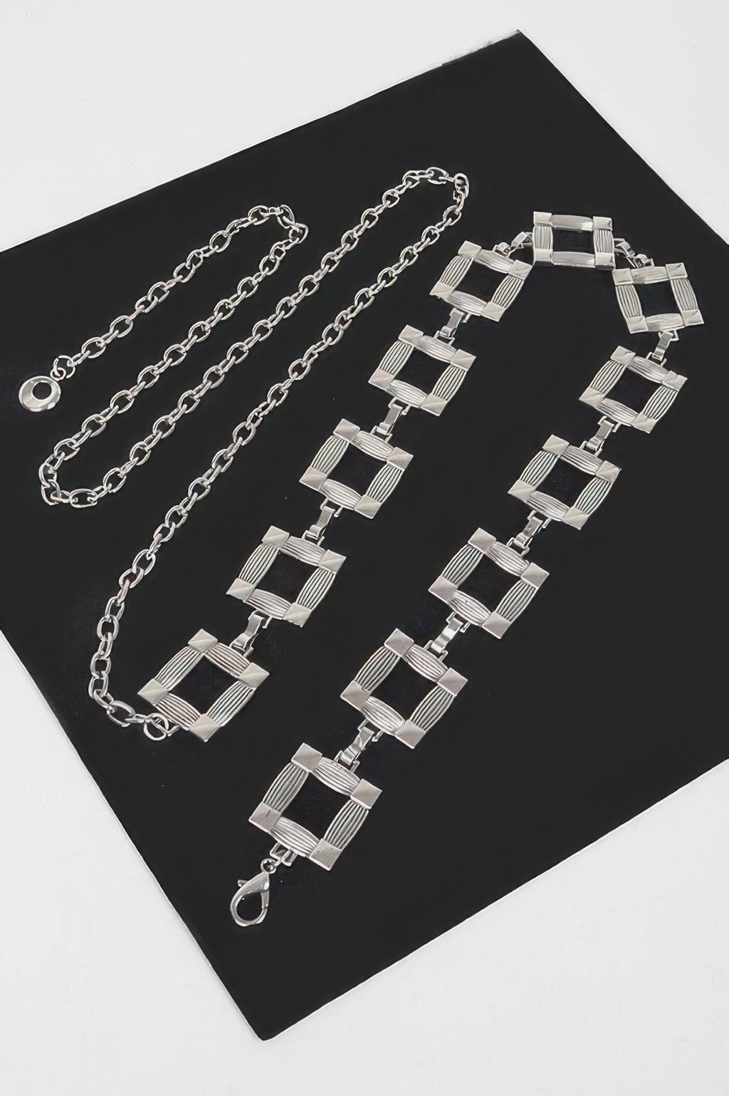 Square Metal Plus Size Chain Belt