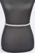 Rhinestone Plus Size Chain Belt